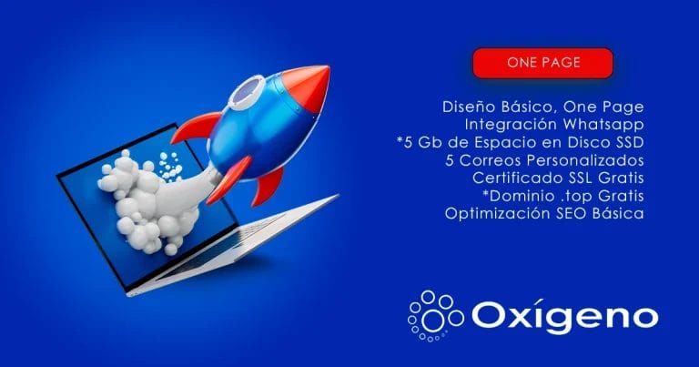 One Page Oxígeno WEB